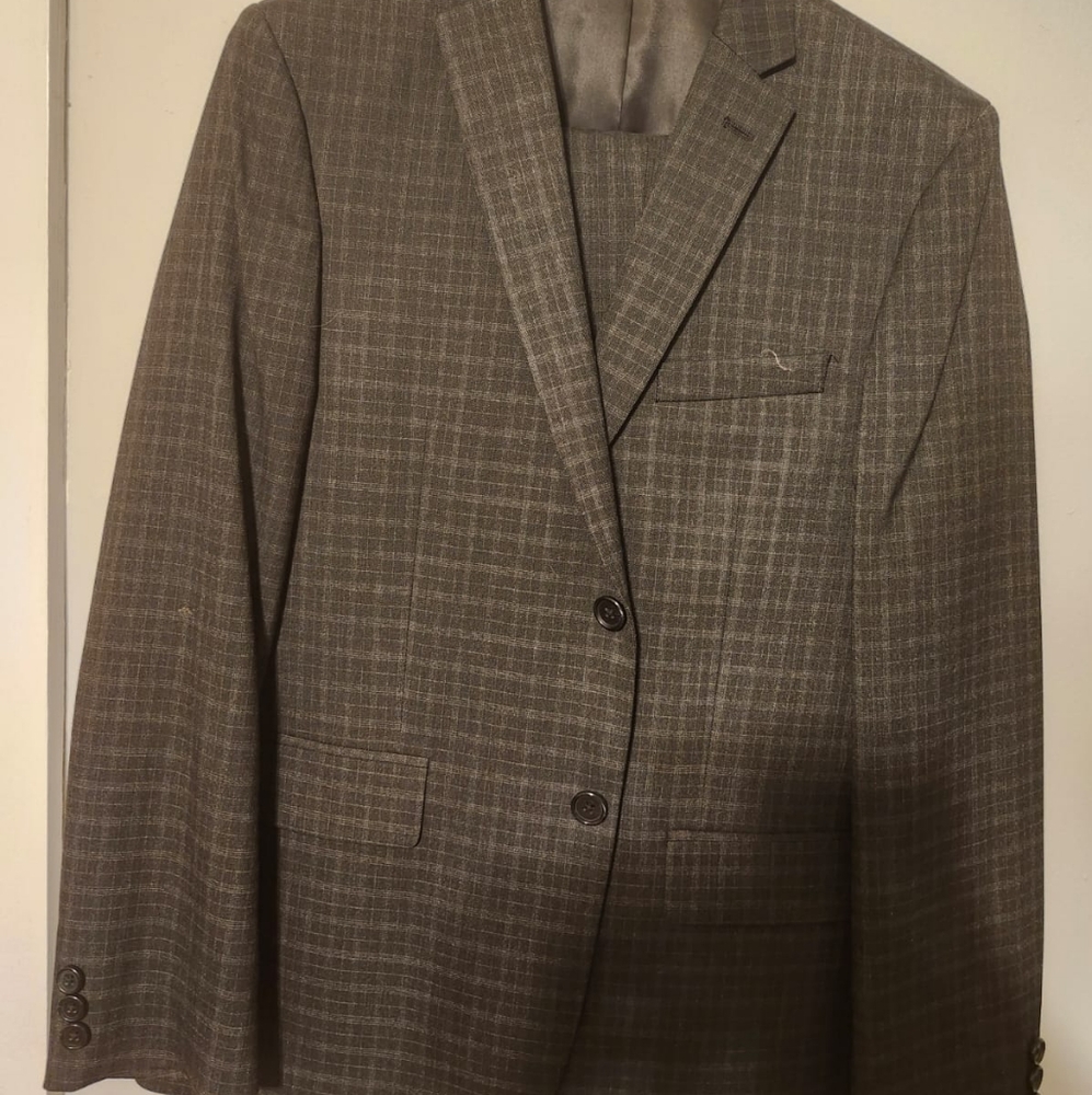 Youth Black Plaid FULL SUIT Brooks Brothers